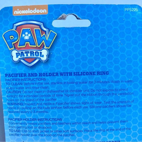 3/$15 NEW PAW PATROL Pacifier & Holder CHASE Nickelodeon Baby 0+months - Picture 6 of 16